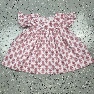 Eliza James Kids Pink and White Flower Baby Dress 2T